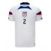 United States Sergino Dest #2 Replica Home Shirt World Cup 2022 Short Sleeve